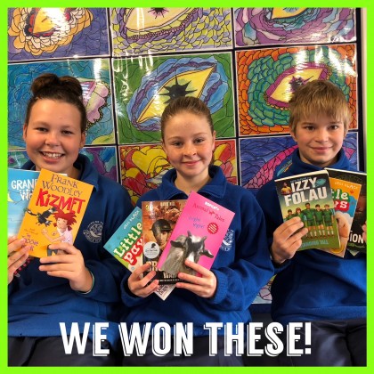 We were fortunate enough to win these library books through a School Kit promotion.
